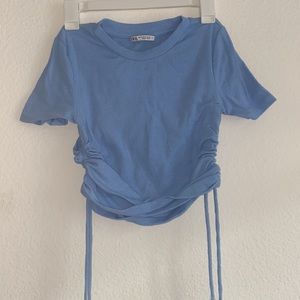 Zara light blue top